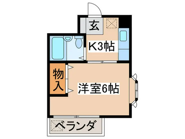 三ツ木コーポ富士見台 1階階 間取り