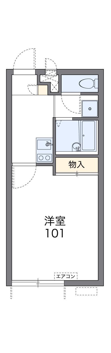 レオパレスイルクオーレ(1K/2階)の間取り写真