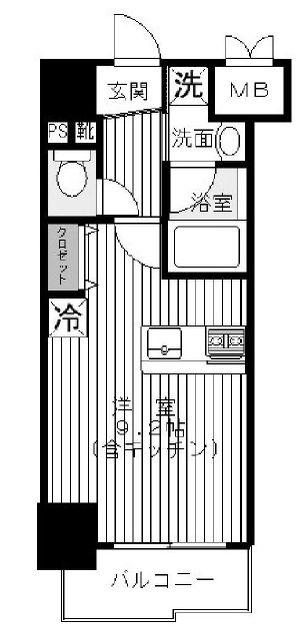 NST BUILDINGIII(ワンルーム/6階)の間取り写真
