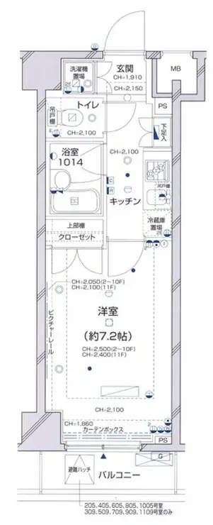 パレステュディオ新宿パークサイド 6階階 間取り