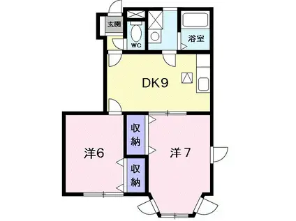 メゾンAK(2DK/1階)の間取り写真