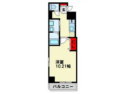 サンシャイン戸畑(1K/2階)の間取り写真