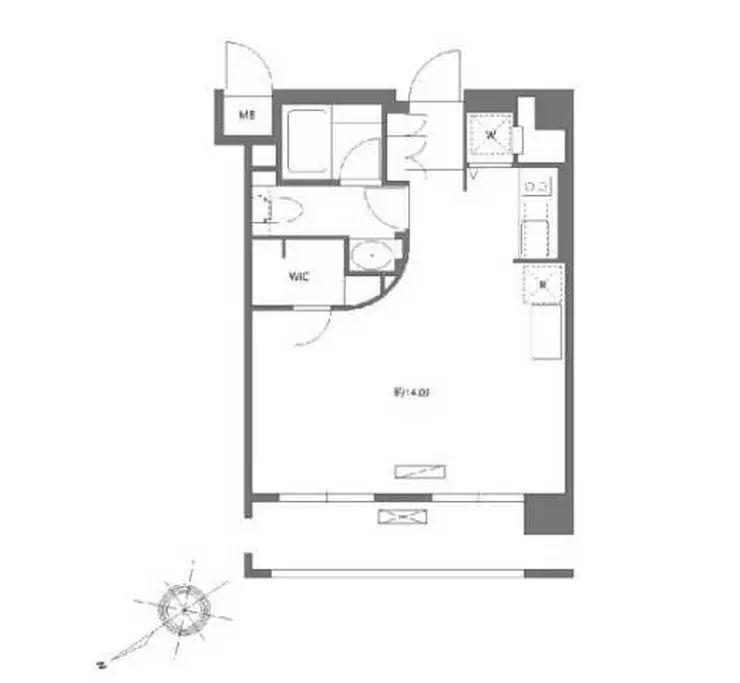 LA.スイート上野 13階階 間取り