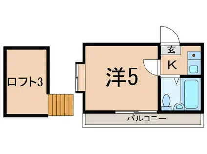ライフピアアポジカ(1K/2階)の間取り写真