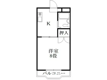 ピース・クラージュA(1K/4階)の間取り写真