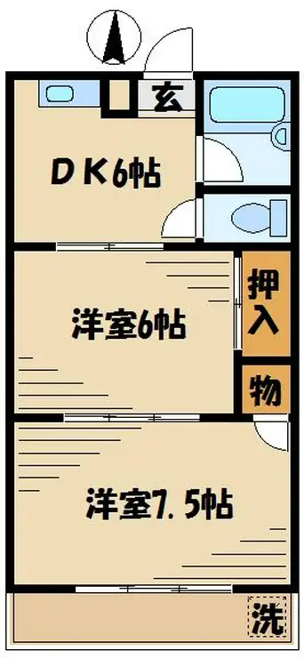 佐伯マンション 3階階 間取り