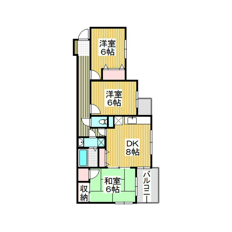 パティオ常盤 5階階 間取り