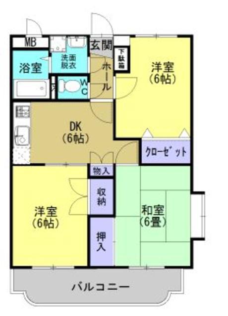 アグリR&O(3DK/2階)の間取り写真