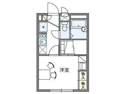 レオパレスマエハラキミヨイ(1K/2階)の間取り写真