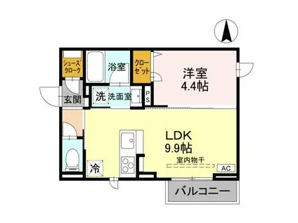 DR相木KALP(1LDK/2階)の間取り写真