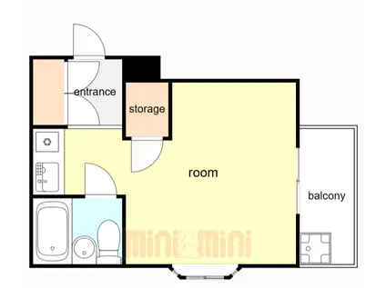 ジャルダン岡本(ワンルーム/3階)の間取り写真