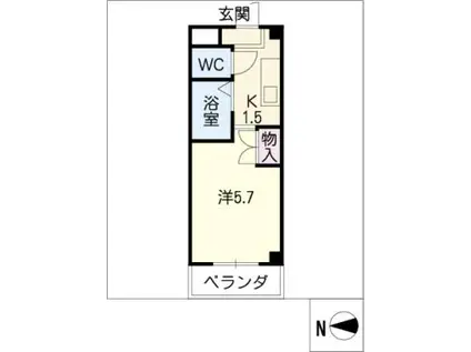 アンジェリーク188(1K/3階)の間取り写真