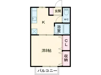 アンフォーラ南町(1DK/1階)の間取り写真