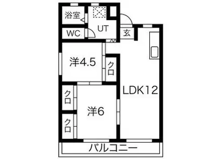 CASA K1(2LDK/3階)の間取り写真