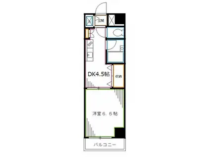 グローリス中野(1DK/2階)の間取り写真