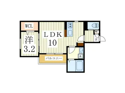 KEIAI RESIDENCE 豊四季(1LDK/1階)の間取り写真