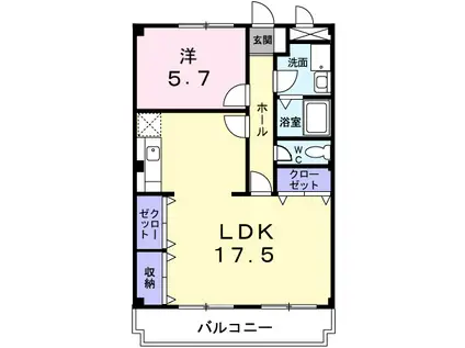 ベイビレッジINOUE(1LDK/1階)の間取り写真