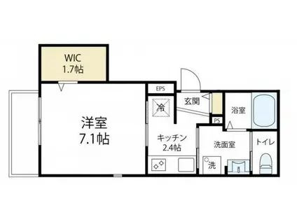 KSG三番館(1K/2階)の間取り写真