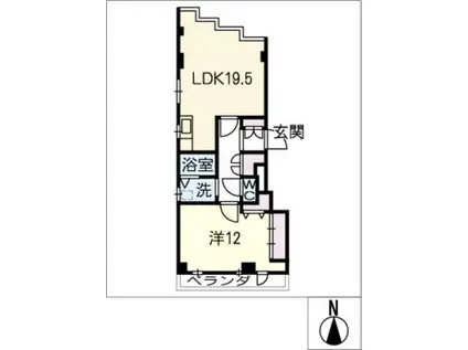 サンステイツII(1LDK/2階)の間取り写真