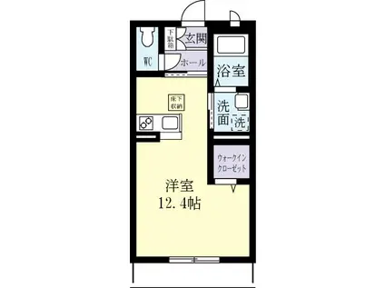 サン・フィールドA(ワンルーム/2階)の間取り写真