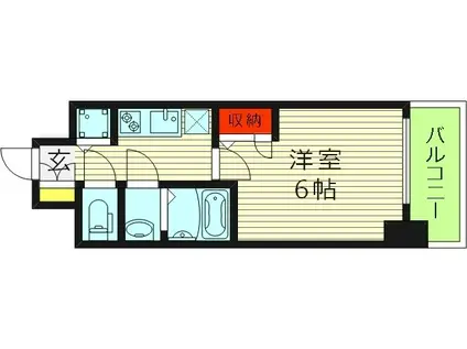 エスリード京橋グレイス(1K/10階)の間取り写真