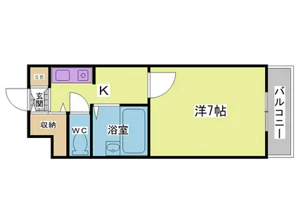 メゾンパル3(1K/3階)の間取り写真