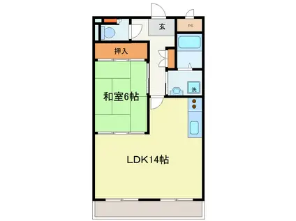 メゾンドセレサ(1LDK/1階)の間取り写真