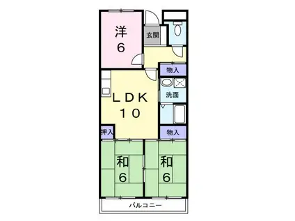 ヴィルフォーレミチハタ(3LDK/2階)の間取り写真