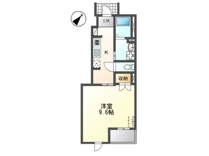 ハイム ルーエ(1K/1階)の間取り写真