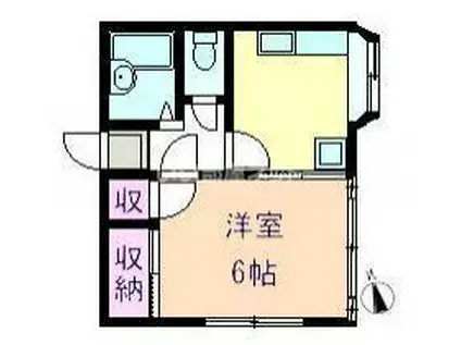 ハイツK本郷台B棟(1K/1階)の間取り写真