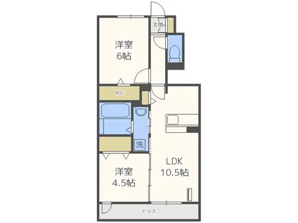 花みずき(2LDK/1階)の間取り写真