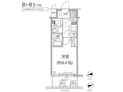 エスリード新大阪ラヴァーグ(1K/11階)の間取り写真