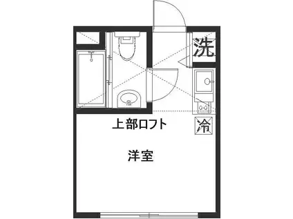 KS-Y(ワンルーム/1階)の間取り写真