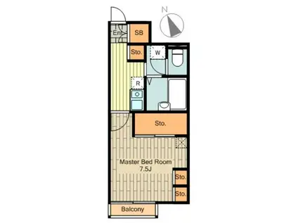 レオパレスライトI(1K/1階)の間取り写真