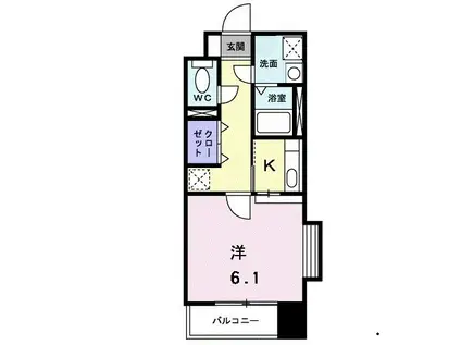 セレーノ・コンフォート大手門(1K/5階)の間取り写真