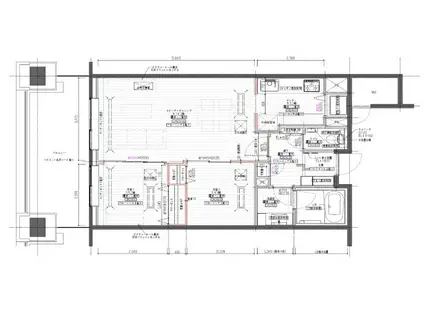 リバーゲートレジデンス南ウイング(2LDK/3階)の間取り写真