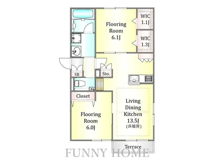 TWINKLE桜(2LDK/1階)の間取り写真