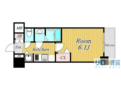 プレサンス新大阪ザシティ(1K/9階)の間取り写真