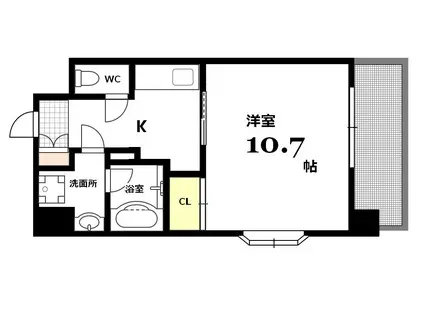 竹屋町村田ビル(1K/7階)の間取り写真