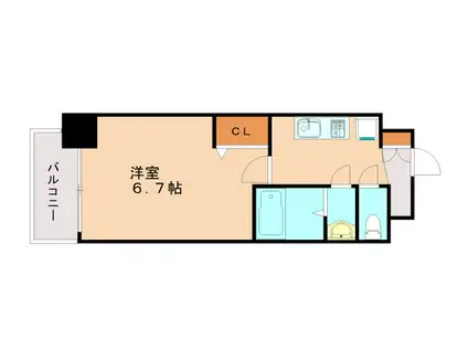 アドバンス神戸レイソレ(1K/9階)の間取り写真