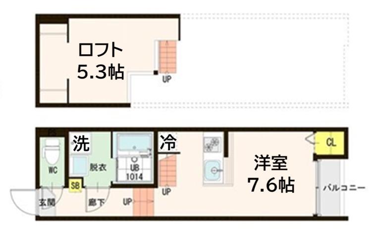 SAKURA COURT(1K/1階)の間取り写真