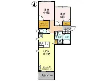 パンボーテ(2LDK/1階)の間取り写真