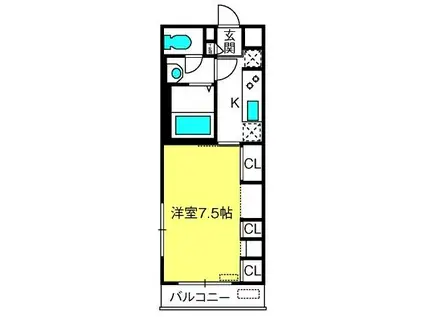 リブリ・OZAWA(1K/3階)の間取り写真