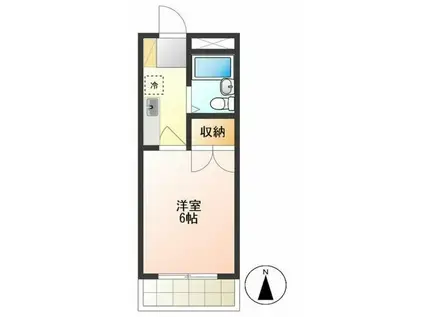 アーバンハイム府中(1K/1階)の間取り写真