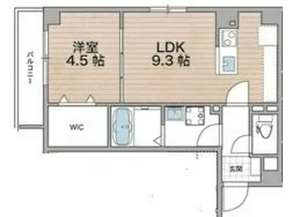 ソリティア鶴見橋(1LDK/2階)の間取り写真