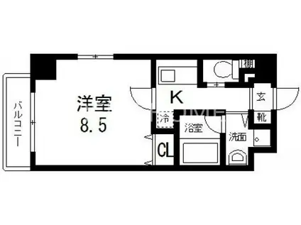 プレシオ小阪(1K/4階)の間取り写真