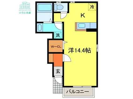 アメニティ コーポラス(ワンルーム/1階)の間取り写真