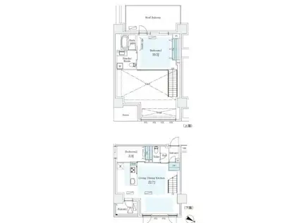 URBAN BREEZE 恵比寿(2LDK/13階)の間取り写真