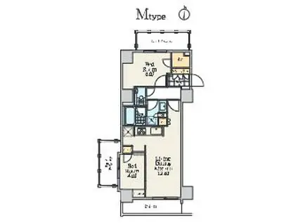 クレストコート中野富士見町(2LDK/9階)の間取り写真