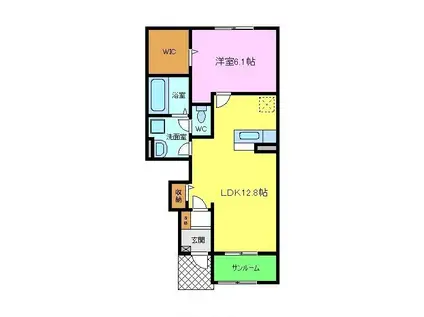 DAISY MAISON1(1LDK/1階)の間取り写真